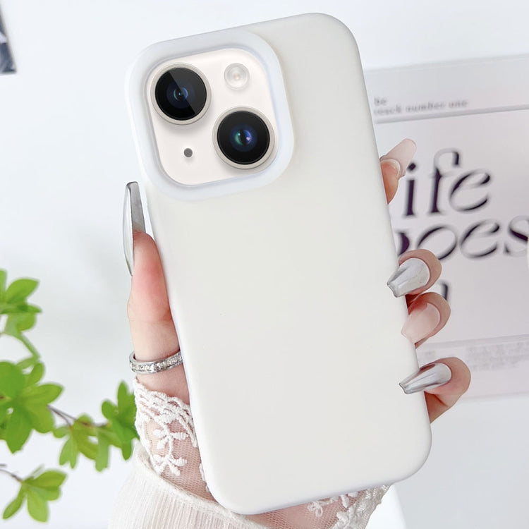 For iPhone 15 PC Hybrid Liquid Silicone Jelly Phone Case