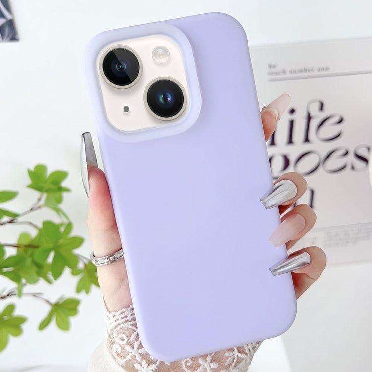 For iPhone 14 Plus PC Hybrid Liquid Silicone Jelly Phone Case