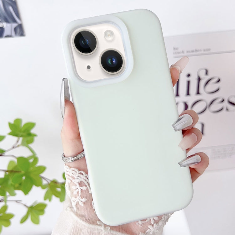 For iPhone 14 Plus PC Hybrid Liquid Silicone Jelly Phone Case