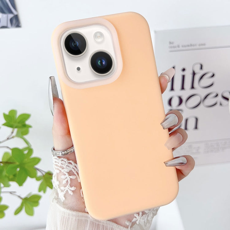 For iPhone 14 PC Hybrid Liquid Silicone Jelly Phone Case