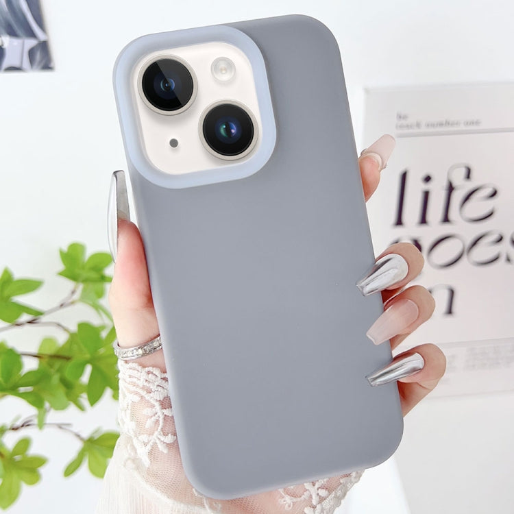 For iPhone 13 PC Hybrid Liquid Silicone Jelly Phone Case