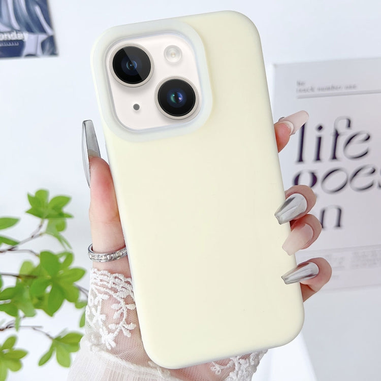 For iPhone 13 PC Hybrid Liquid Silicone Jelly Phone Case