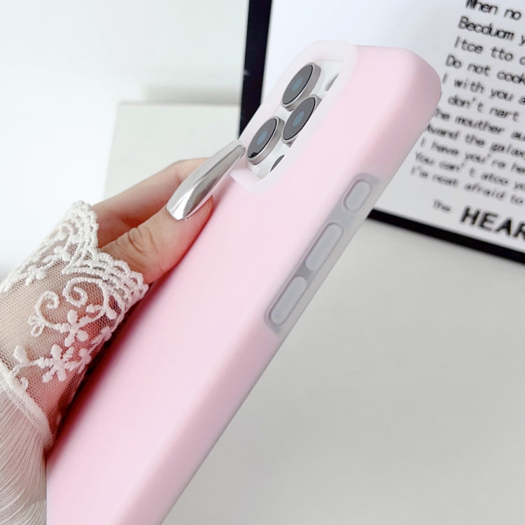 For iPhone 15 PC Hybrid Liquid Silicone Jelly Phone Case
