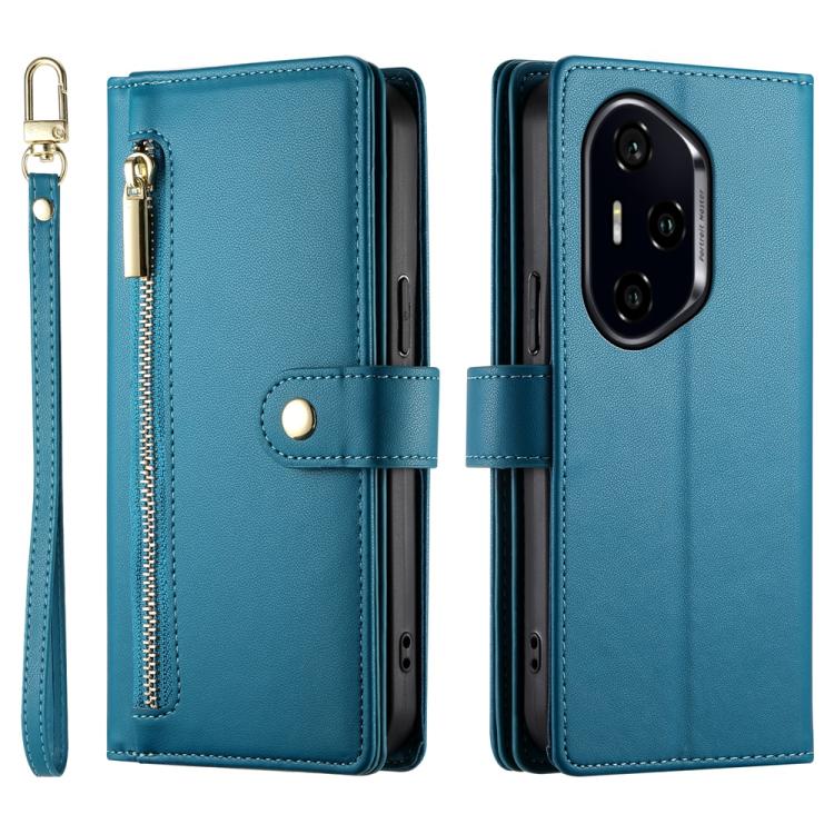 For Honor 300 Pro / 300 Ultra Nine Card-slot Zipper Wallet Bag Leather Phone Case