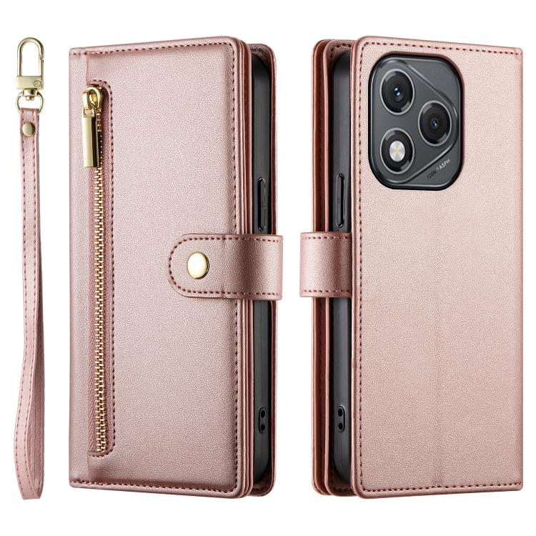 For Honor 400 Lite Global Nine Card-slot Zipper Wallet Bag Leather Phone Case