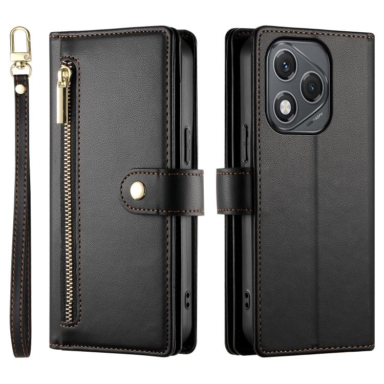 For Honor 400 Lite Global Nine Card-slot Zipper Wallet Bag Leather Phone Case
