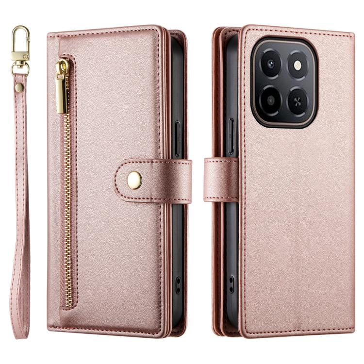 For Honor X6c 4G / X5b / X5b Plus Nine Card-slot Zipper Wallet Bag Leather Phone Case