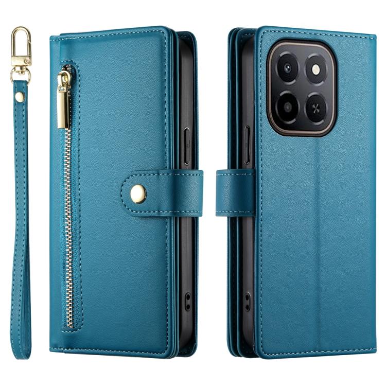 For Honor X6c 4G / X5b / X5b Plus Nine Card-slot Zipper Wallet Bag Leather Phone Case