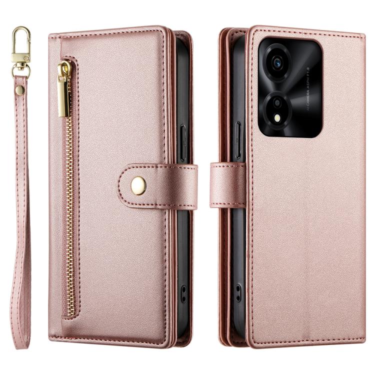 For Honor X5c Plus Nine Card-slot Zipper Wallet Bag Leather Phone Case