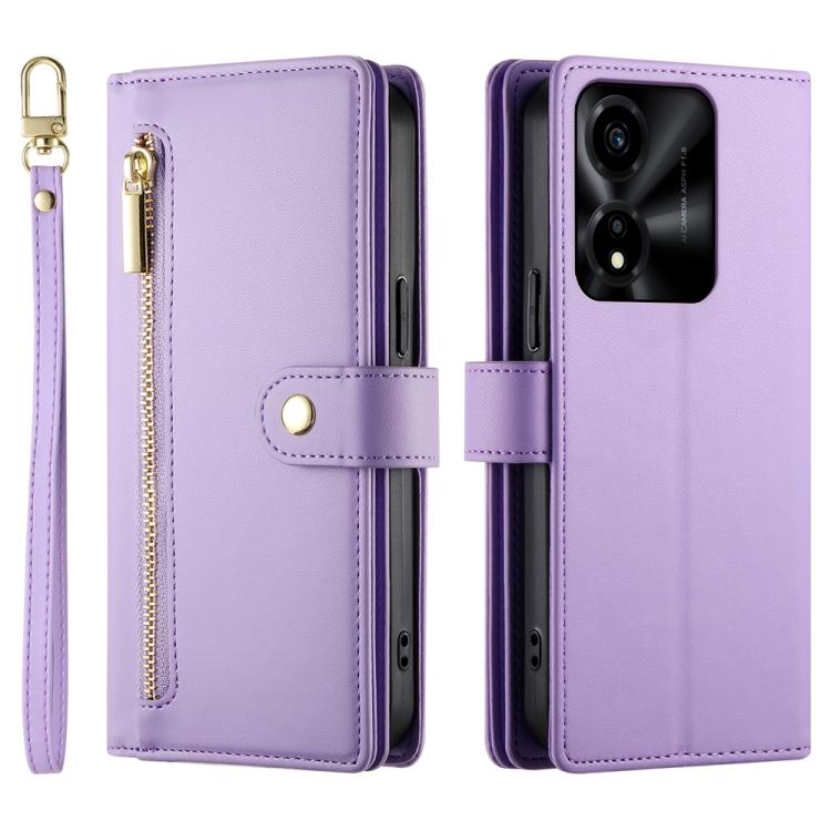 For Honor X5c Plus Nine Card-slot Zipper Wallet Bag Leather Phone Case