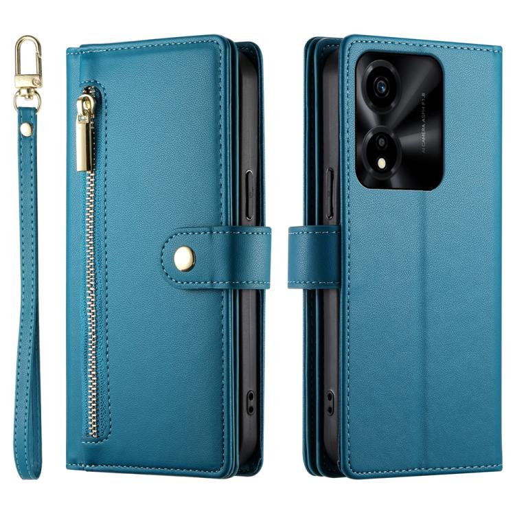 For Honor X5c Plus Nine Card-slot Zipper Wallet Bag Leather Phone Case