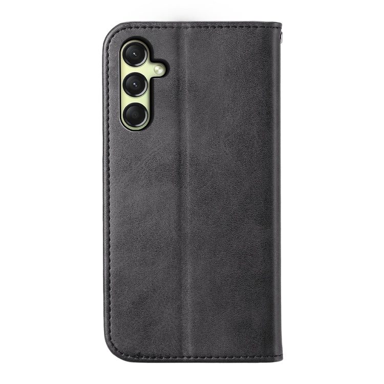 For Samsung Galaxy A26 5G / A16 / A17 4G Cubic Grid Calf Texture Magnetic Leather Phone Case