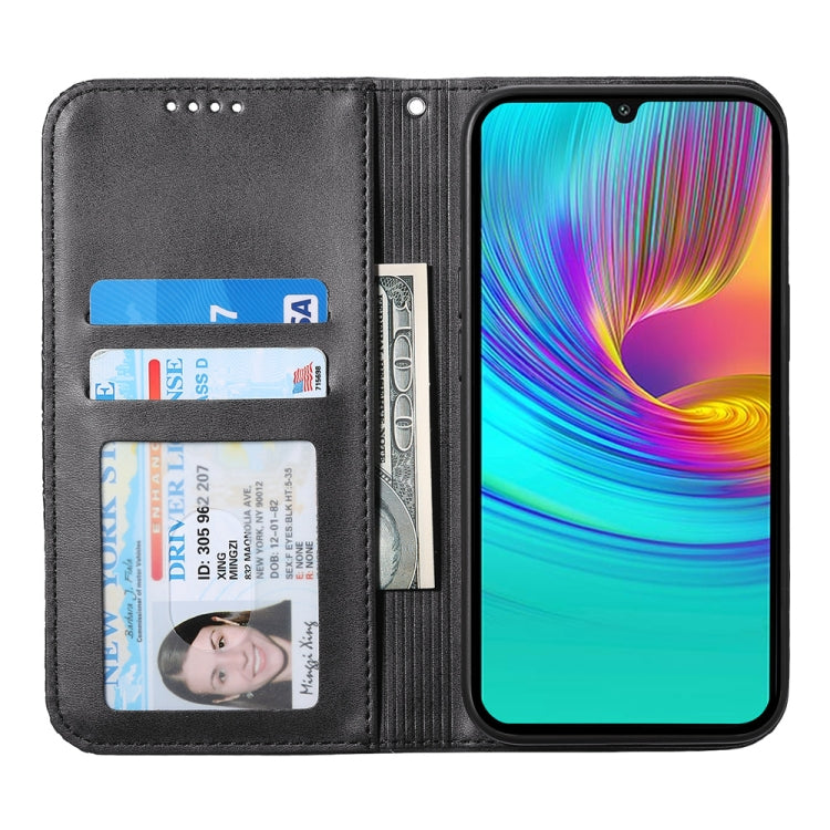 For Samsung Galaxy A26 5G / A16 / A17 4G Cubic Grid Calf Texture Magnetic Leather Phone Case