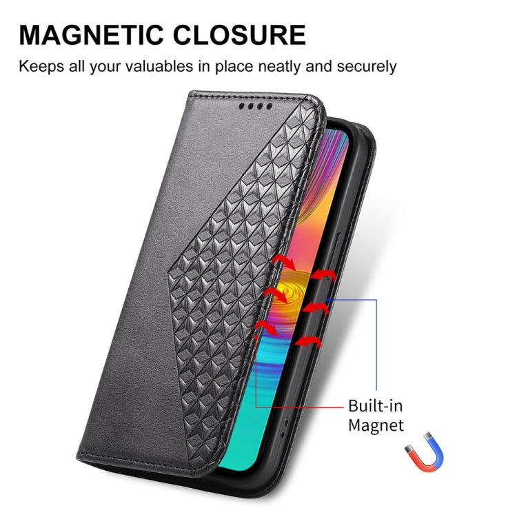 For Samsung Galaxy A26 5G / A16 / A17 4G Cubic Grid Calf Texture Magnetic Leather Phone Case