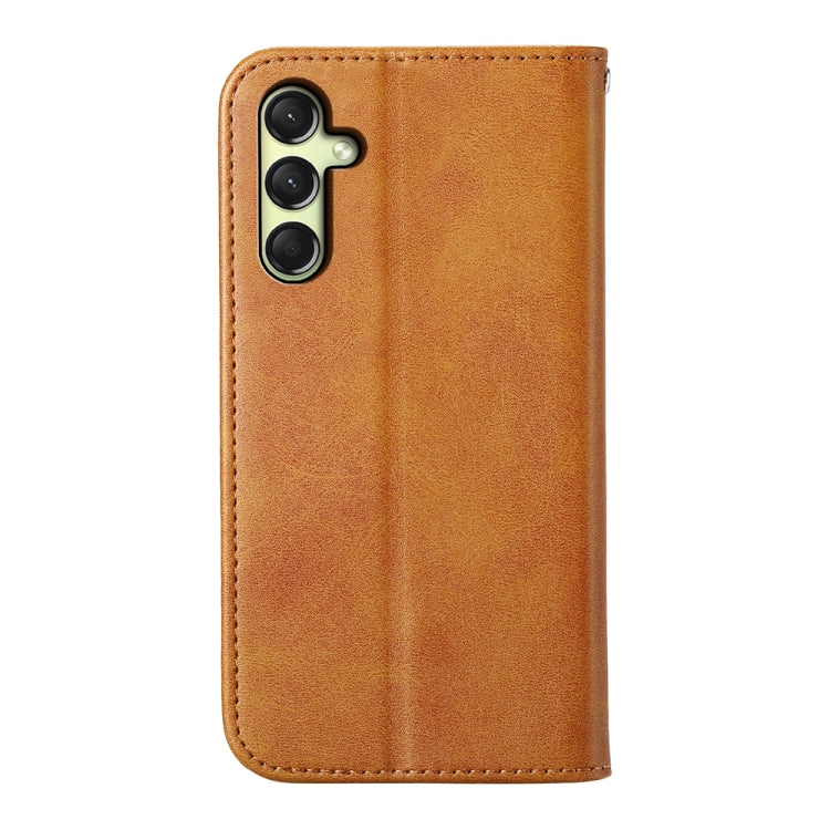 For Samsung Galaxy A26 5G / A16 / A17 4G Cubic Grid Calf Texture Magnetic Leather Phone Case