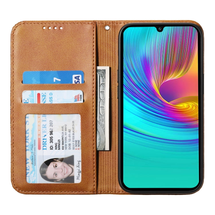 For Samsung Galaxy A26 5G / A16 / A17 4G Cubic Grid Calf Texture Magnetic Leather Phone Case