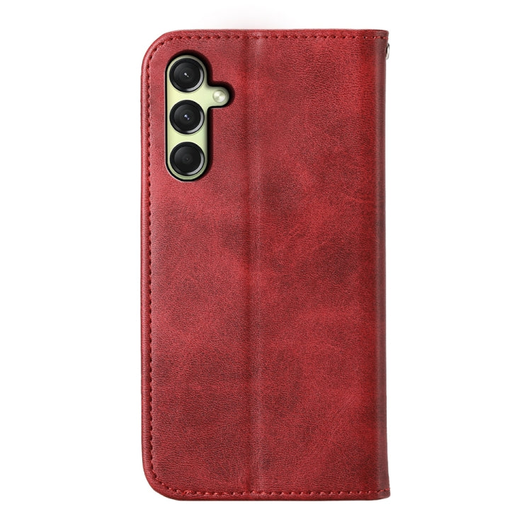 For Samsung Galaxy A26 5G / A16 / A17 4G Cubic Grid Calf Texture Magnetic Leather Phone Case