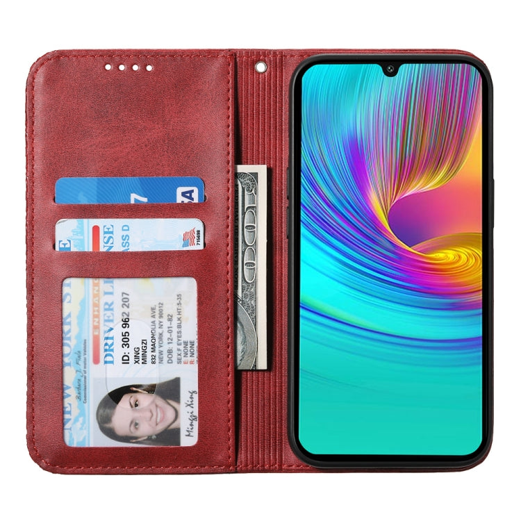 For Samsung Galaxy A26 5G / A16 / A17 4G Cubic Grid Calf Texture Magnetic Leather Phone Case