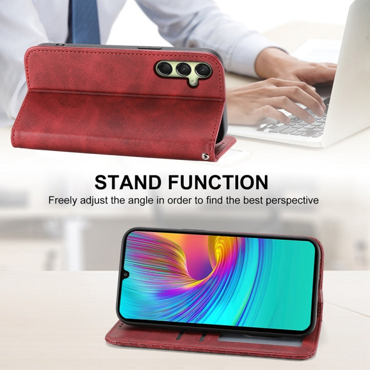 For Samsung Galaxy A26 5G / A16 / A17 4G Cubic Grid Calf Texture Magnetic Leather Phone Case