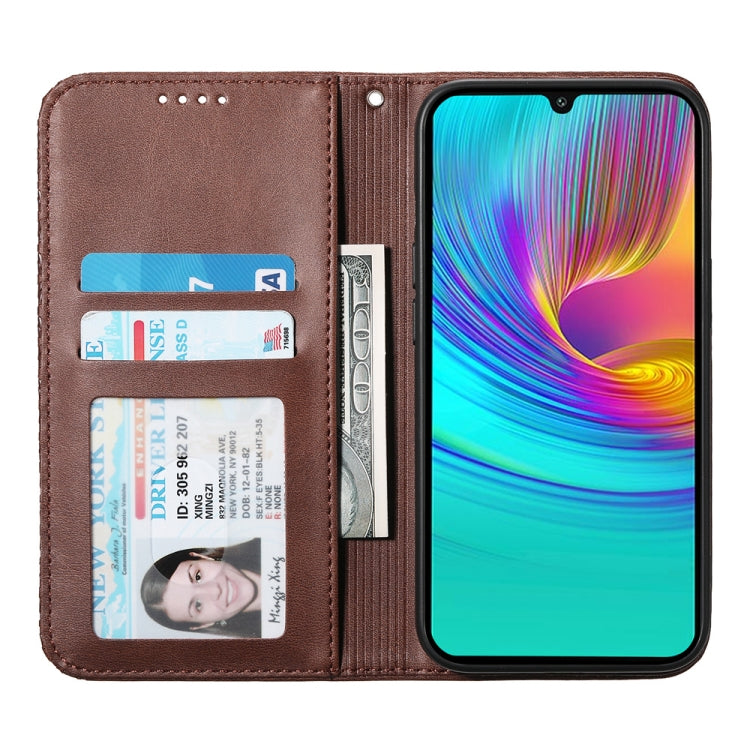 For Samsung Galaxy A26 5G / A16 / A17 4G Cubic Grid Calf Texture Magnetic Leather Phone Case