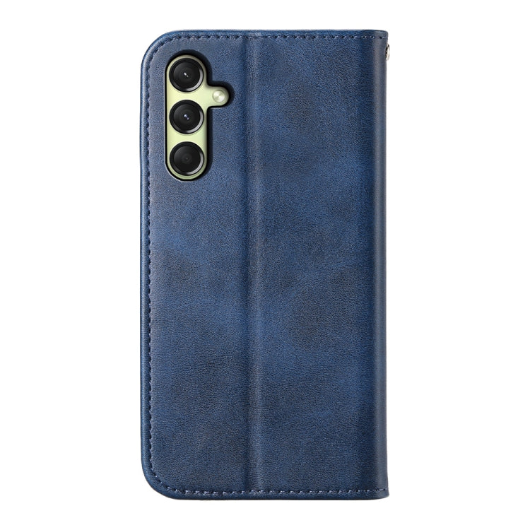 For Samsung Galaxy A26 5G / A16 / A17 4G Cubic Grid Calf Texture Magnetic Leather Phone Case