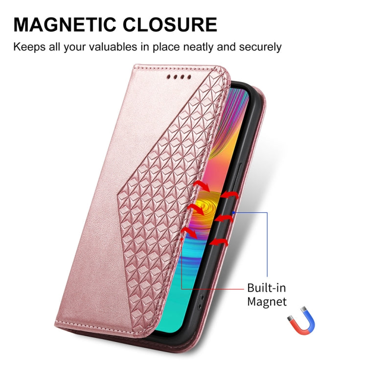 For Samsung Galaxy A26 5G / A16 / A17 4G Cubic Grid Calf Texture Magnetic Leather Phone Case