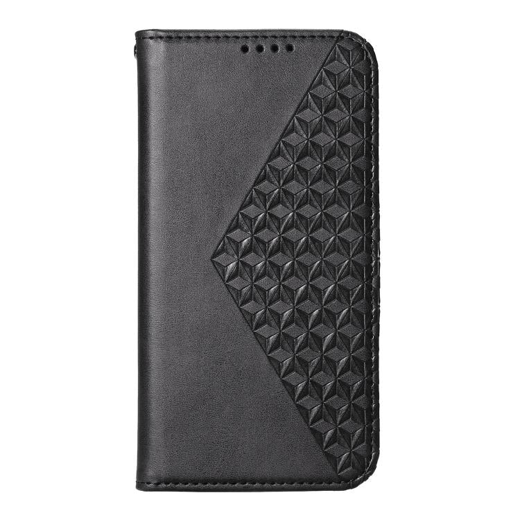 For Samsung Galaxy A37 5G Cubic Grid Calf Texture Magnetic Leather Phone Case