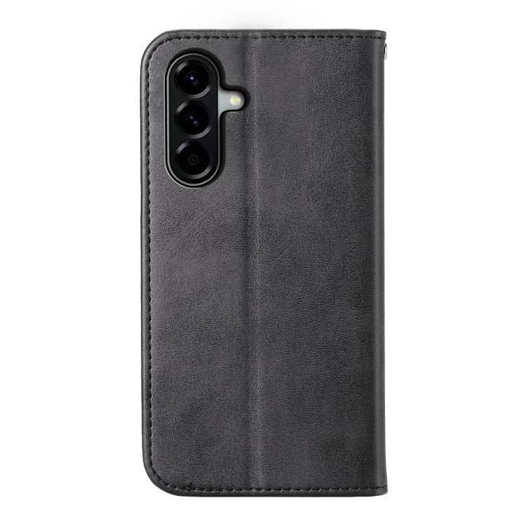 For Samsung Galaxy A37 5G Cubic Grid Calf Texture Magnetic Leather Phone Case