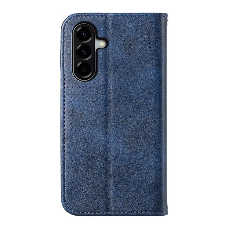 For Samsung Galaxy A37 5G Cubic Grid Calf Texture Magnetic Leather Phone Case