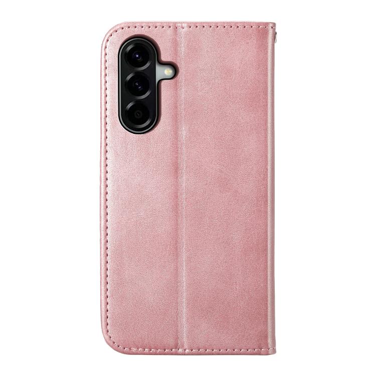 For Samsung Galaxy A57 5G Cubic Grid Calf Texture Magnetic Leather Phone Case