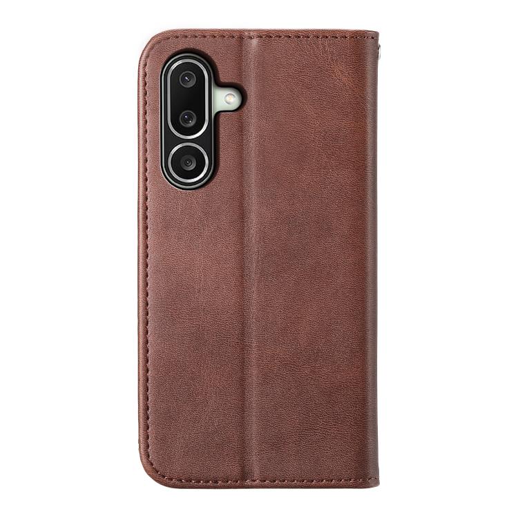 For Galaxy A27 5G Cubic Grid Calf Texture Magnetic Leather Phone Case