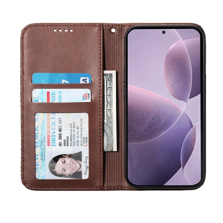 For Galaxy A27 5G Cubic Grid Calf Texture Magnetic Leather Phone Case
