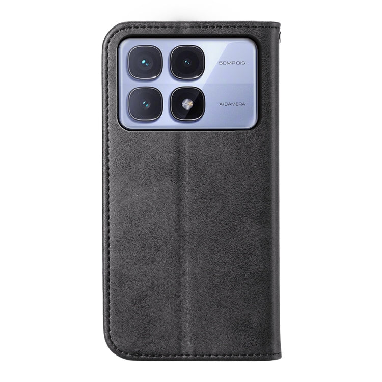 For Redmi K70 Ultra Cubic Grid Calf Texture Magnetic Leather Phone Case