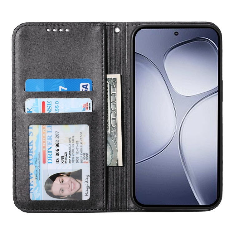 For Redmi K70 Ultra Cubic Grid Calf Texture Magnetic Leather Phone Case
