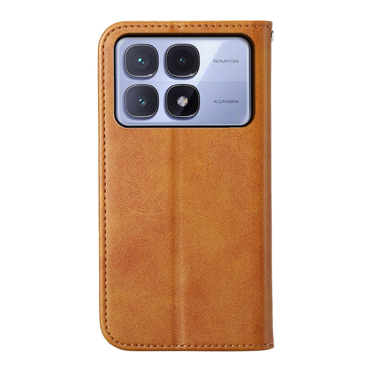 For Redmi K70 Ultra Cubic Grid Calf Texture Magnetic Leather Phone Case