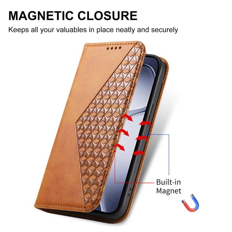 For Redmi K70 Ultra Cubic Grid Calf Texture Magnetic Leather Phone Case