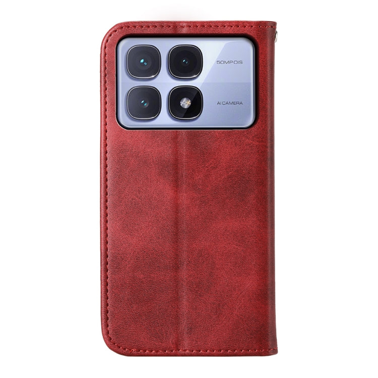 For Redmi K70 Ultra Cubic Grid Calf Texture Magnetic Leather Phone Case