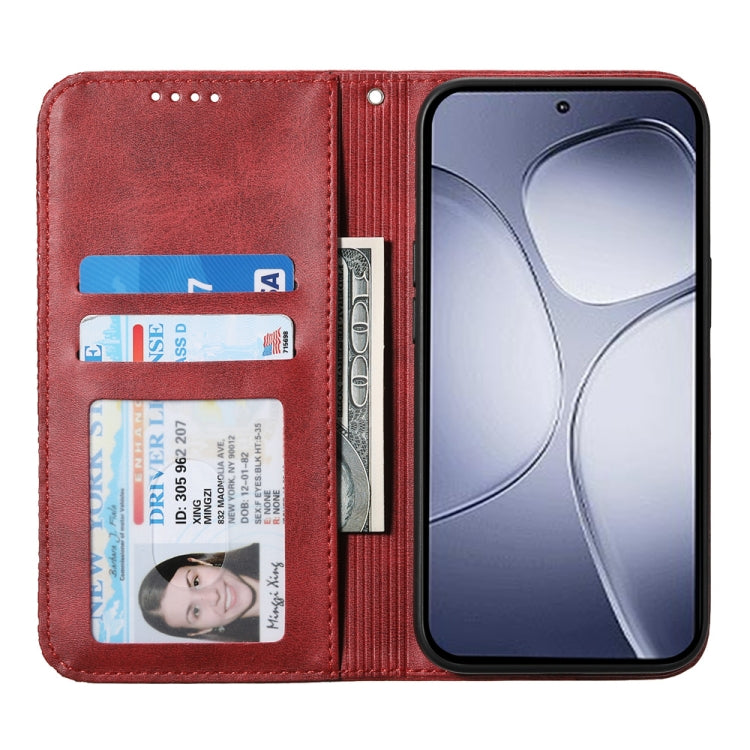 For Redmi K70 Ultra Cubic Grid Calf Texture Magnetic Leather Phone Case