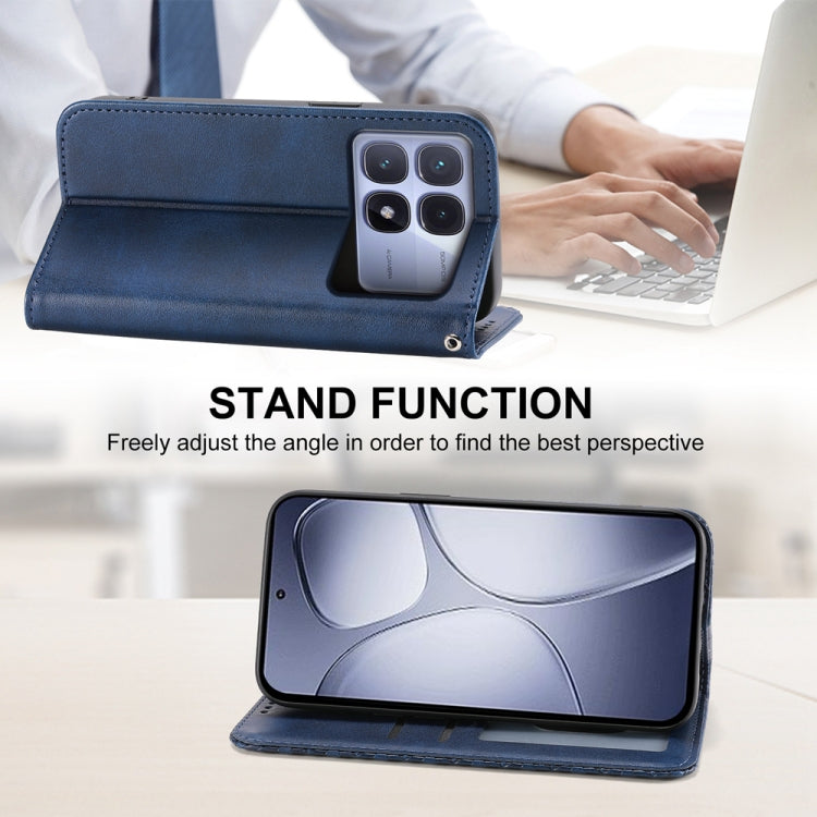 For Redmi K70 Ultra Cubic Grid Calf Texture Magnetic Leather Phone Case