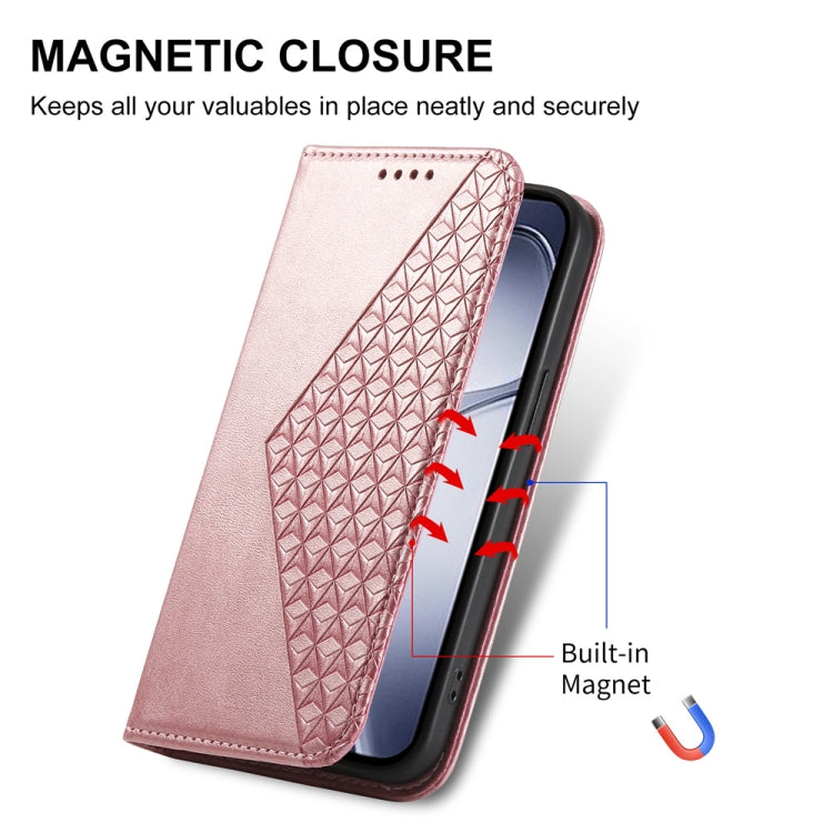 For Redmi K70 Ultra Cubic Grid Calf Texture Magnetic Leather Phone Case
