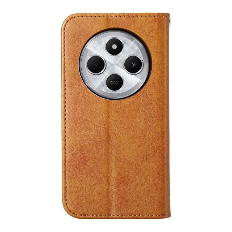 For Redmi 14C 4G Cubic Grid Calf Texture Magnetic Leather Phone Case