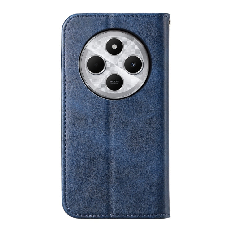 For Redmi 14C 4G Cubic Grid Calf Texture Magnetic Leather Phone Case