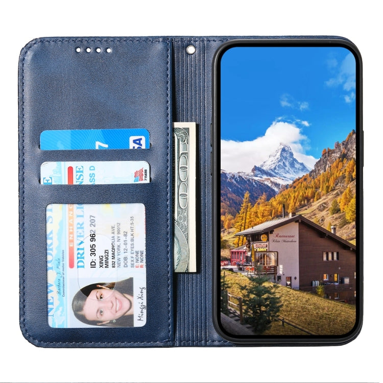 For Redmi 14C 4G Cubic Grid Calf Texture Magnetic Leather Phone Case
