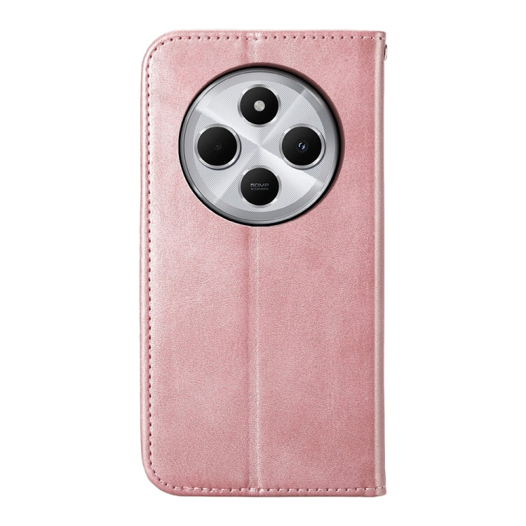 For Redmi 14C 4G Cubic Grid Calf Texture Magnetic Leather Phone Case