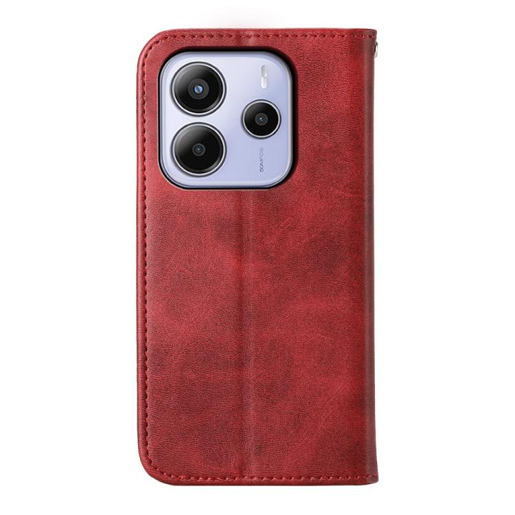 For Redmi Note 14 4G 163.25mm Global Cubic Grid Calf Texture Magnetic Leather Phone Case