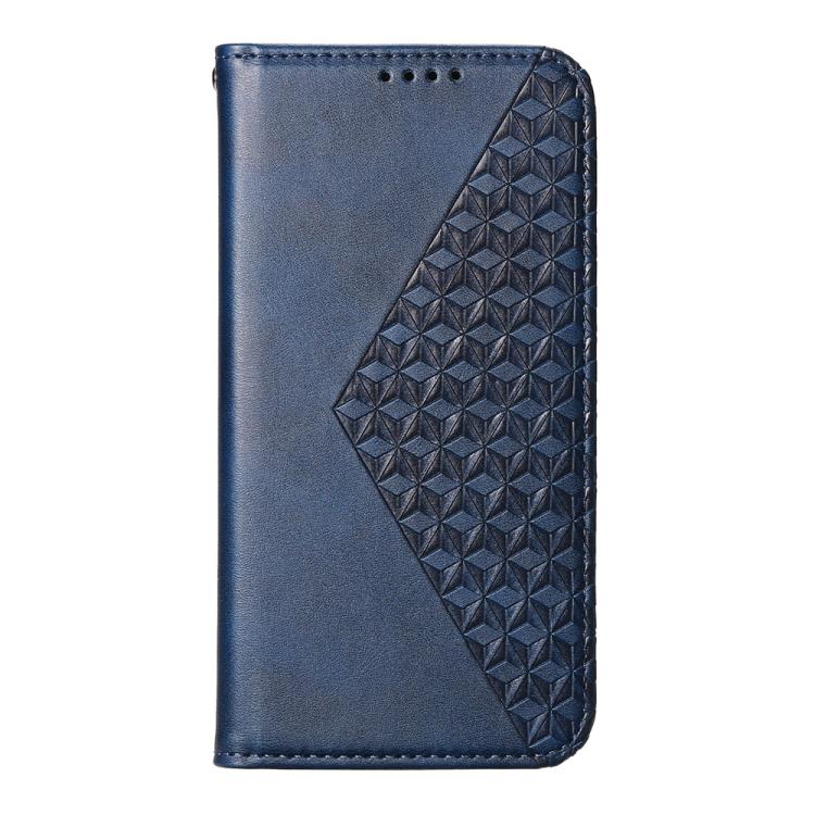 For Redmi Note 14 4G 163.25mm Global Cubic Grid Calf Texture Magnetic Leather Phone Case