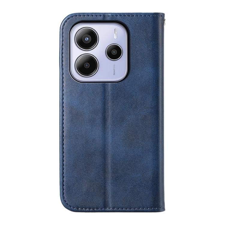 For Redmi Note 14 4G 163.25mm Global Cubic Grid Calf Texture Magnetic Leather Phone Case
