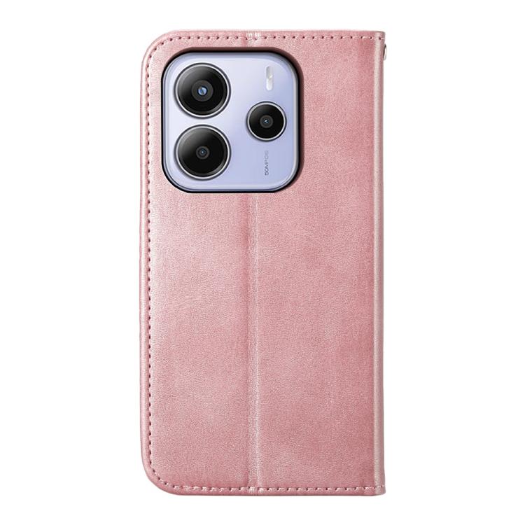 For Redmi Note 14 4G 163.25mm Global Cubic Grid Calf Texture Magnetic Leather Phone Case