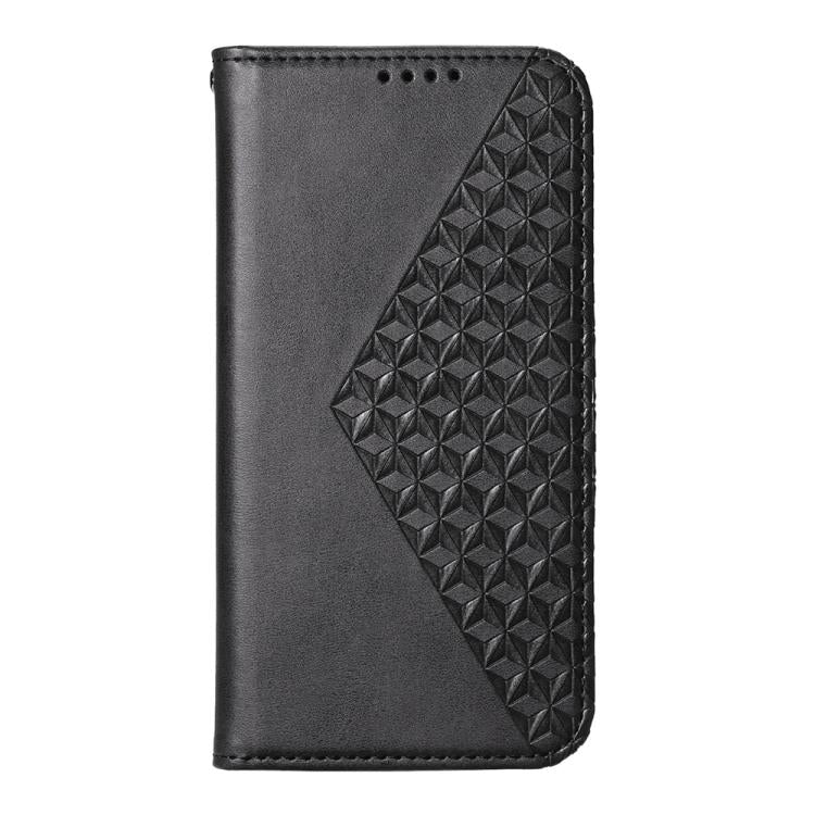 For Redmi Note 14 4G 164.84mm Cubic Grid Calf Texture Magnetic Leather Phone Case