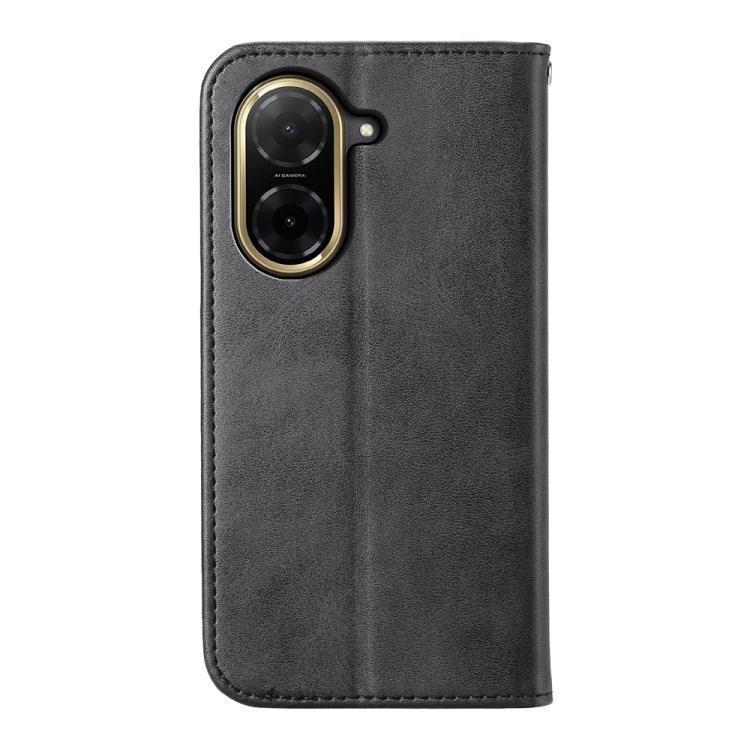 For Redmi A5 4G 171.7mm / Xiaomi Poco C71 Cubic Grid Calf Texture Magnetic Leather Phone Case